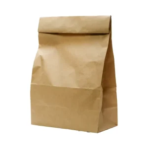 Custom Printed Disposable Gift Kraft Paper Packaging Fast Food Takeaway Bags With Logo for Bakery Shopping Delivery
