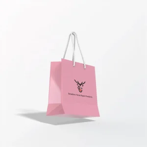 Custom Printed Eco-Friendly Art Paper Shopping Bags Recycled and Laminated for Clothing & Boutique Retail for Promotions