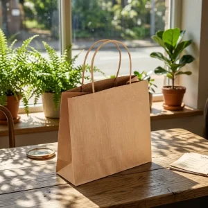 Custom Printed Eco Friendly Biodegradable Recyclable Your Own Logo Restaurant Catering Food Barbecue Takeaway To Go Paper Bags