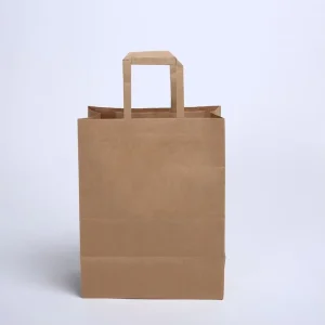 Custom Printed Eco Friendly Biodegradable Shopping Bags Hand Length Handle Kraft Paper Bag