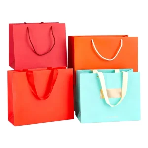 Custom Printed Eco-Friendly Paper Tote Bags for Boutique Premium Packaging Printing Products