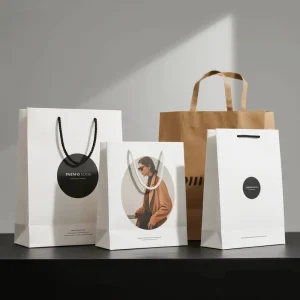 Custom Printed Food Clothing and Shopping Paper Bags with Logos Gift Bags Kraft Paper Bags Suitable for Small Businesses