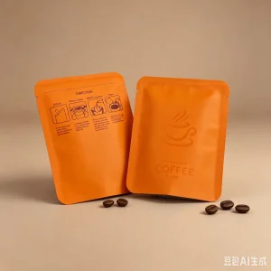 Custom Printed Food Grade Three Side Seal Bags for Coffee Beans and Loose Tea