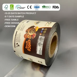 Custom Printed Food Packaging Roll Film Laminated Plastic Flexible Packaging Roll Automatic Film Sachet Film Roll