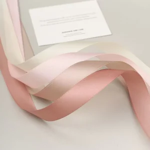 Custom Printed Gift Polyester Satin Ribbon with logo Gift Packaging Ribbon Embossed logo Ribbon for Christmas Decoration