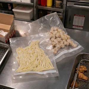 Custom Printed Heat Seal Vacuum Packaging Bags Food Grade Plastic Film Pouches for Baby Food Pre cooked Meal Saving