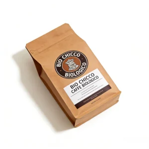 Custom Printed Kraft Paper Food Packaging Plastic Bag Flat Bottom Ziplock Coffee Pouch for Organic Coffee Bean 500g 1kg