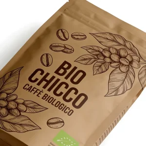 Custom Printed Kraft Paper Stand up Coffee Pouch Resealable Ziplock Food Packaging Plastic Bag for Organic Coffee Bean 250g 500g
