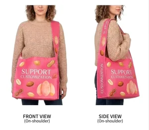 Custom Printed Laminated Non Woven Crossbody Shoulder Tote Bag Eco Friendly Reusable Waterproof Large Capacity Trade Show