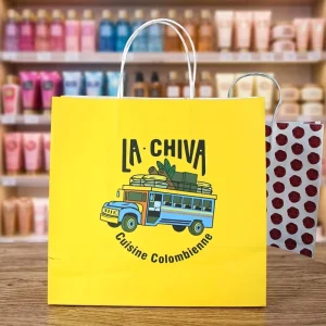 Custom Printed Logo Biodegradable Kraft Paper Bags with Twisted Handles Recyclable Brown Craft Gift Bags for Shopping Packaging