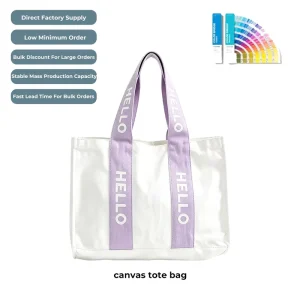 Custom Printed Logo Heavy-Duty Thick Women’s Tote Bags Travel Bag Weekender Giant Grocery Oversized Canvas Shopping Bag
