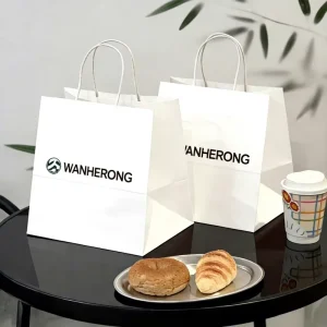 Custom Printed Logo Kraft Paper Bag with Twisted Handle Eco friendly Shopping Packaging Bags Recycled Tote for Retail