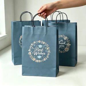 Custom Printed Logo Kraft Paper Bag with Twisted Handle Eco friendly Shopping Packaging Bags Recycled Tote for Retail