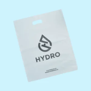 Custom Printed Logo LDPE HDPE Handle Bag Die Cut Plastic Paper Bag with Logo Design Printed Handle Bag