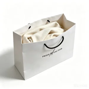Custom Printed Logo Luxury Retail Boutique Paper Bags Clothes Shoes Packaging Shopping Paper Bag