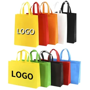 Custom Printed Logo Non woven Tote Bags Reusable Shopping Bags