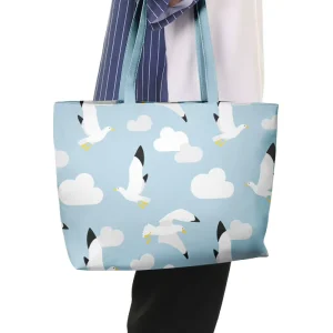 Custom Printed Logo PU Leather Travel Tote Bag Large Capacity Cute Shopping Bag for Women Weekend Trip