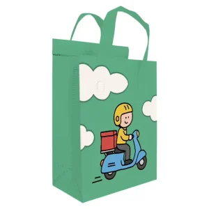 Custom Printed Logo Recycled Non Woven Reusable Shopping Bag