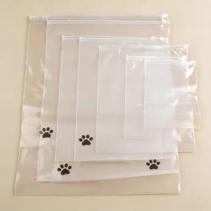 Custom Printed Logo Resealable Zipper Top PE Plastic Shipping Bags with Handle for Clothing Packaging