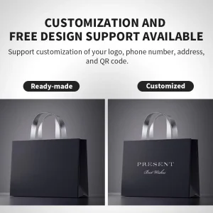 Custom Printed Logo White Card Paper Shopping Bags Thick Cardboard Luxury Gift Bags for Clothing Shoes Retail Shop