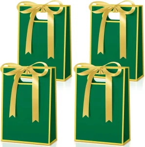 Custom Printed Luxury Small Gift White Card Paper Bags Eco friendly Die cut Handle Bags Reusable Party Favor Bag