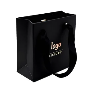 Custom Printed Luxury Small Recycled Shopping Bags Gift Paper Bags with Business Name for Jewelry Packaging with Handle