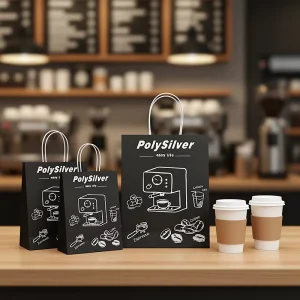 Custom Printed Luxury White Paper Shopping Bags with Logo Eco Friendly & High Quality for Retail Packaging