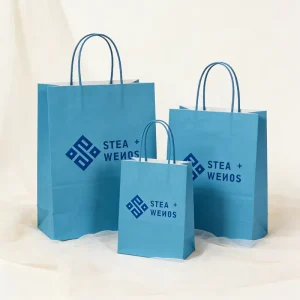 Custom Printed Multi Color Kraft Paper Bag for Children’s Festivals Packaging Candles Photo Frames Food Use Shopping Tote Bag
