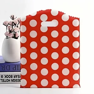 Custom Printed PE Plastic Shopping Bags With Die Cut Handle for Clothing Supermarket