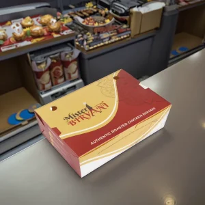 Custom Printed Paper Box for Fried Chicken Fast Food Packaging Eco Friendly Cake Box Food Grade Paper Food Packaging Box