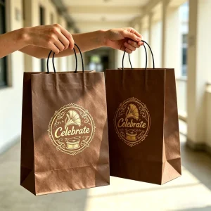 Custom Printed Personalized Luxury Pink Gift Paper Bag Shopping Bags With Logos