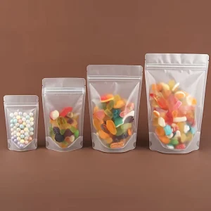Custom Printed Plastic Package Ziplock Stand up Pouch Matte Food Grade Eco Friend PE Stand Up Bag