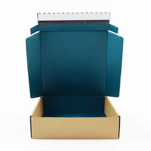 Custom Printed Postal Shipping Self Seal Box Folding Corrugated Cardboard Paper Packaging Mailer Box With Tear Strips Sealing