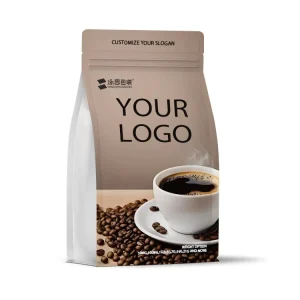 Custom Printed Recyclable 250G 500G 1Kg 12Oz Pe Coffee Bean Powder Packaging Pouch Bags With Valve and Zipper