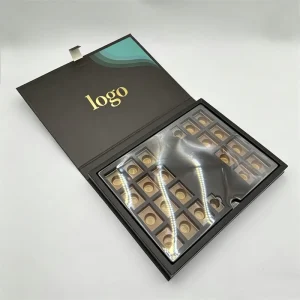 Custom Printed Recyclable Biodegradable Food Grade Rigid Paperboard Chocolate Packaging Boxes Magnetic Closure Customizable