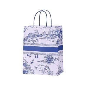 Custom Printed Recyclable Kraft Paper Tote Bag Hand Length Handle for Takeaway Catering Baking Fried Chicken Milk Tea Coffee