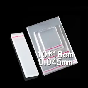 Custom Printed Recyclable Transparent OPP & Mylar Plastic Gift Bags 10*18cm Self Adhesive Seal with Gravure Printing