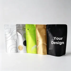 Custom Printed Resealable Stand up Pouch Food Grade Plastic Zipper Doypack Bag