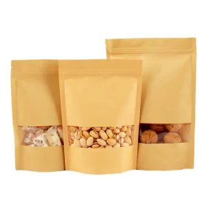 Custom Printed Resealable Ziplock Food Bag Smell Proof Stand Up Pouches Plastic Packaging Kraft Paper Bag