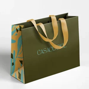 Custom Printed Retail Kraft Paper Shopping Clothing Shopping Gift Bag Women Tote Bag Luxury Handle Packaging Paper Bag With Logo