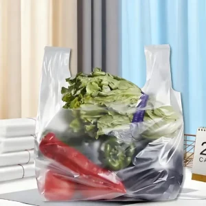 Custom Printed Reusable Transparent Heavy Duty PE Shopping Bag Waterproof Side Gusset Design for Supermarket Packaging