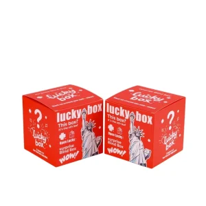Custom Printed Rigid Boxes Square Color Paperboard Box with Four Color Offset Printing for Mall Lucky Draw Decoration