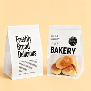 Custom Printed Sushi Packaging Bags, Food Grade Kraft Paper, Moisture Proof, Zipper Top Closure, Customizable for Bakery Cookie Use