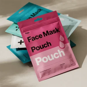 Custom Printed Three Side Seal High Barrier Moisture Proof Plastic Bags for Facial Mask Skin Care Products