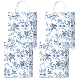 Custom Printed White Card Paper Hand Tote Bags Ready Stock Elegant High End Stylish Gift Shopping Packaging Bags