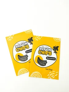 Custom Printing Food Grade Potato Banana Chips Plastic Packaging Back Seal Pouch Bag