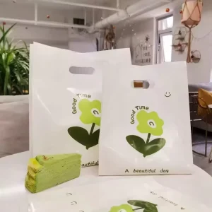 Custom Printing of Flat Bottomed Plastic Bags With Logos Corporate Promotional Bags Bespoke Plastic Bags for Gift Packaging
