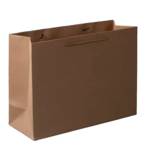 Custom Recyclable Biodegradable Thickened Strong Brown Cardboard Shopping Bags for Promotion Customizable Size Color