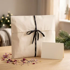 Custom Recyclable Dust Bag Twill Canvas Linen Pouch with Flap Envelope Packaging for Underwear Made of Cotton