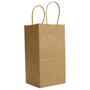 Custom Recyclable Eco Retail Kraft Paper Bag for Promotion and Supermarket Use Drawstring Bread Bag
